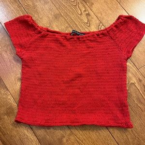 Shirred Off the shoulder top